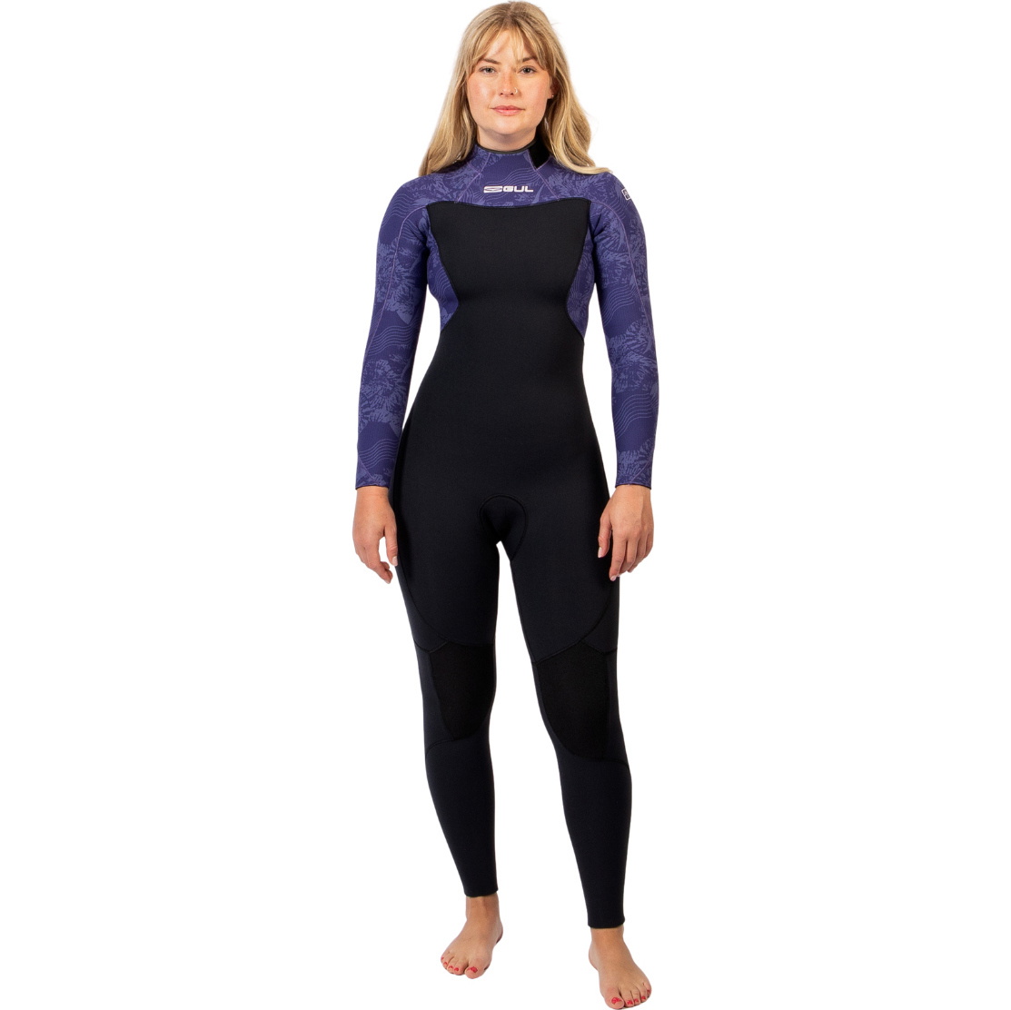 2026 Gul Womens Yulex Flexor 4/3mm Back Zip Wetsuit FX1223-BKTB - Black / Tiebird